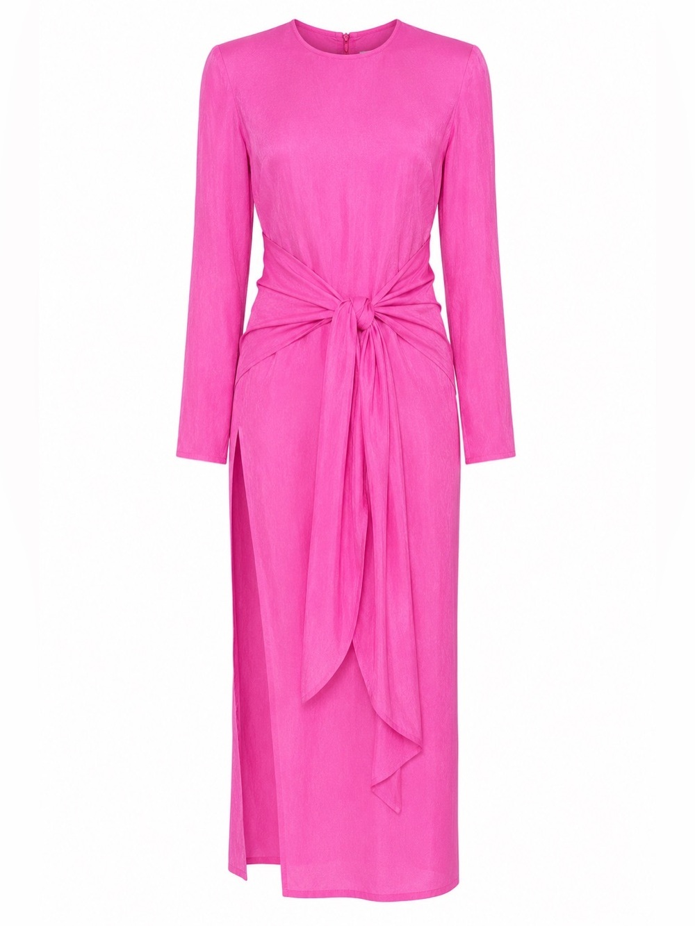 Atoir The Paris Dress Shocking Pink Tie Waist Midi Dress XS US 2 - Picture 2 of 12